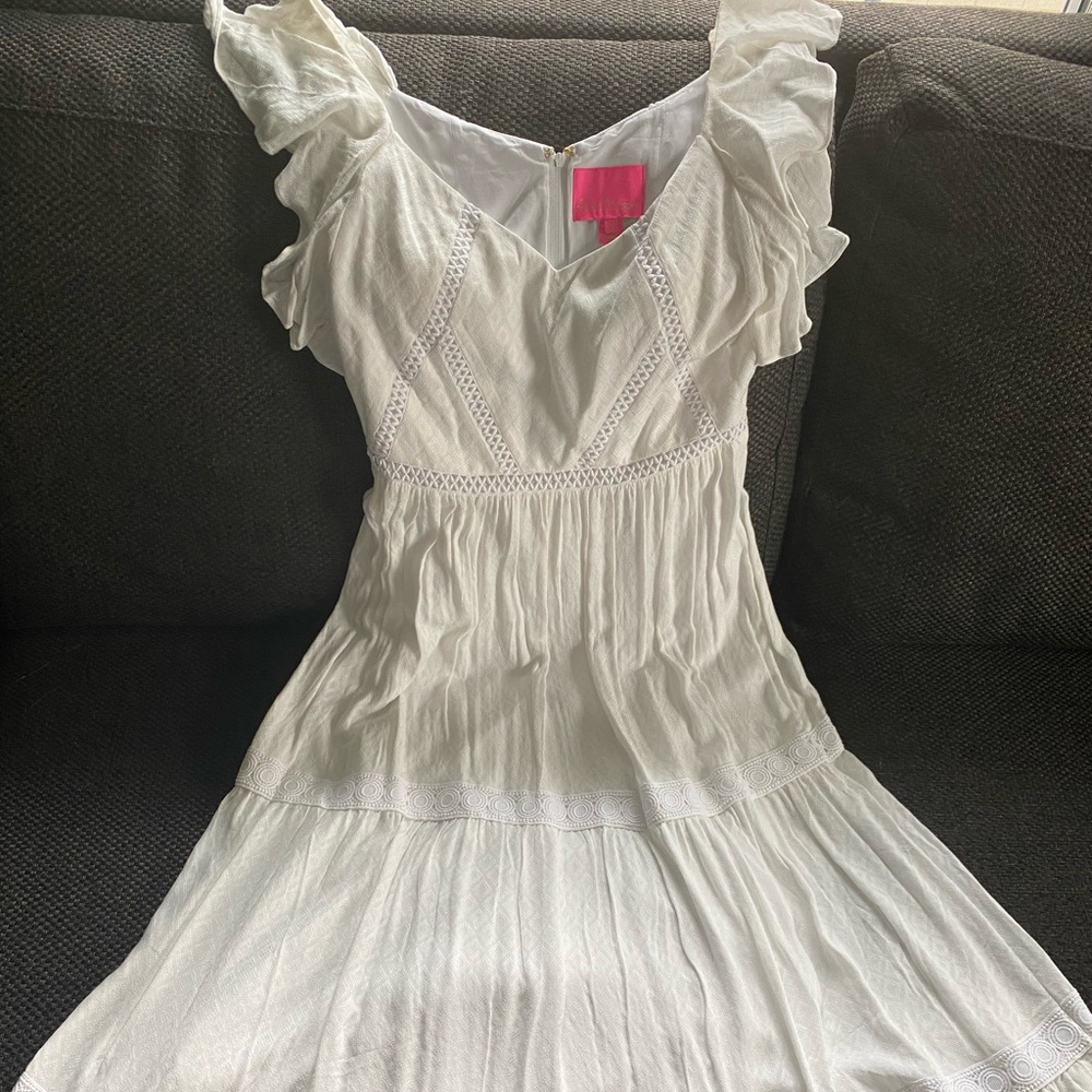 NWOT Lilly Pulitzer Ivie White Tiered Maxi Dress